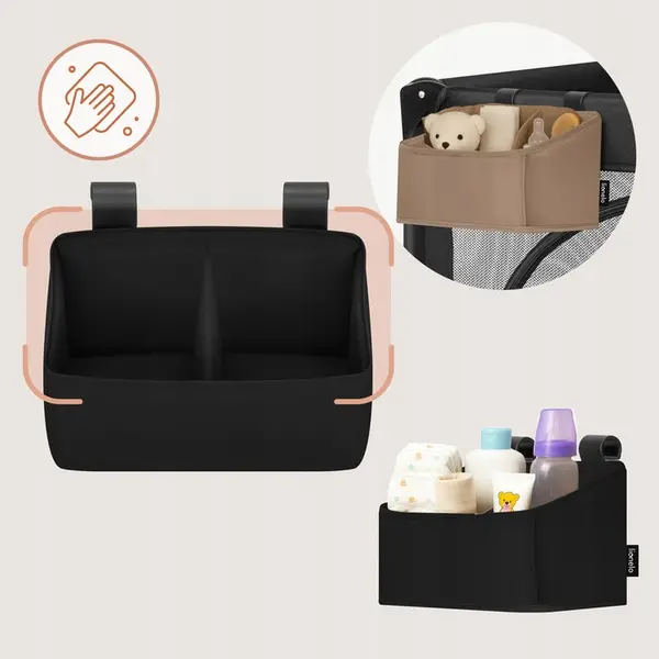 Lionelo Sidepocket Small Cot Organiser, Black product thumbnail 5