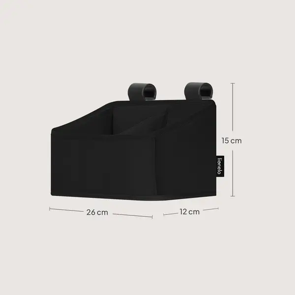 Lionelo Sidepocket Small Cot Organiser, Black product thumbnail 7