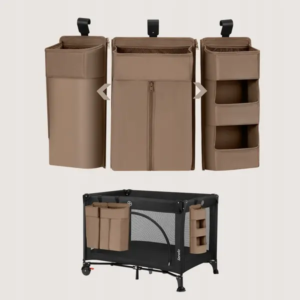 Lionelo Sidepocket Large Baby Organizer, Beige product thumbnail 2
