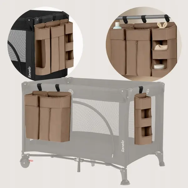 Lionelo Sidepocket Large Baby Organizer, Beige product thumbnail 4