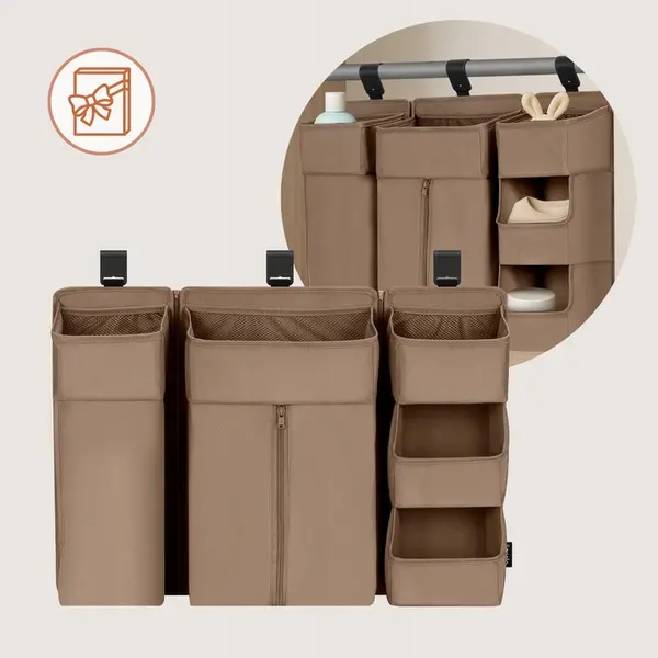 Lionelo Sidepocket Large Baby Organizer, Beige product thumbnail 7