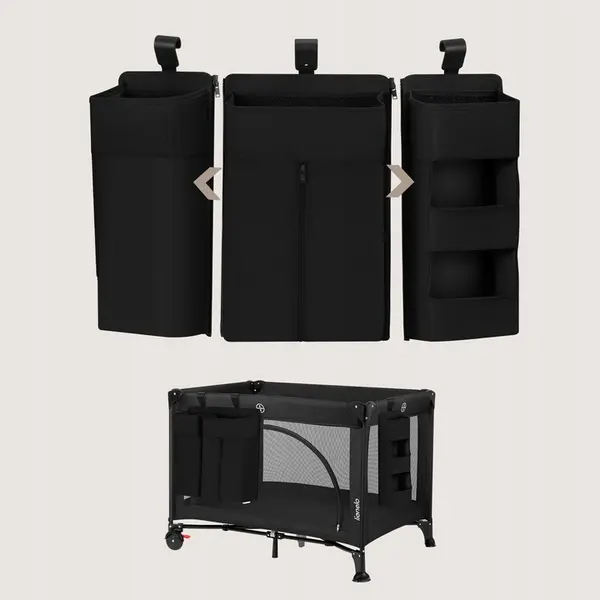 Lionelo Sidepocket Large Baby Organizer, Black product thumbnail 2
