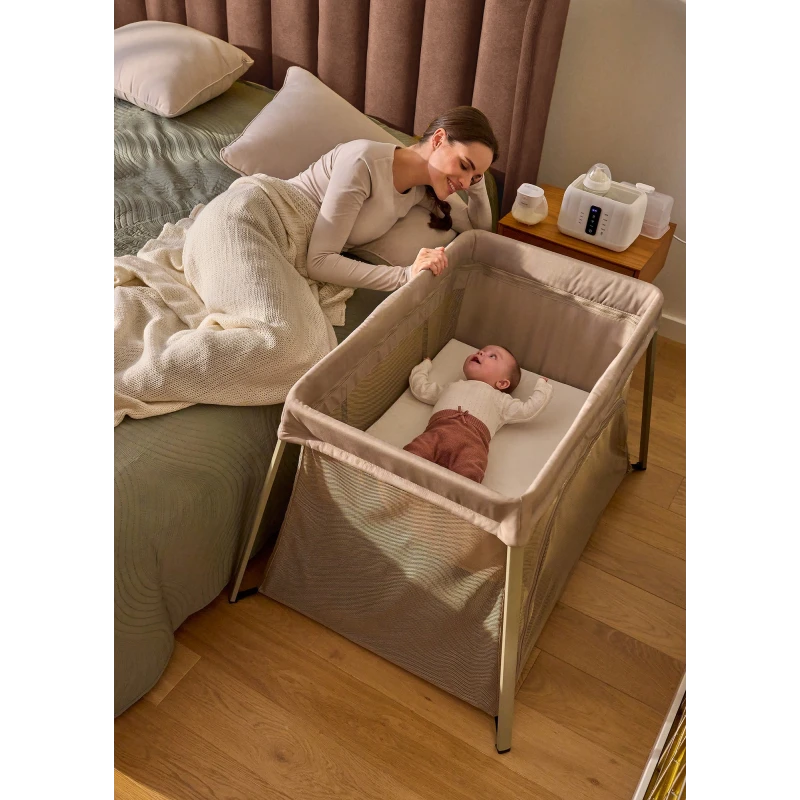 lionelo Alice 3-in-1 Baby Playpen Travel Cot, Black product thumbnail 2