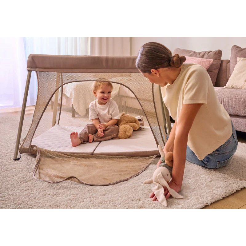 lionelo Alice 3-in-1 Baby Playpen Travel Cot, Black product thumbnail 3
