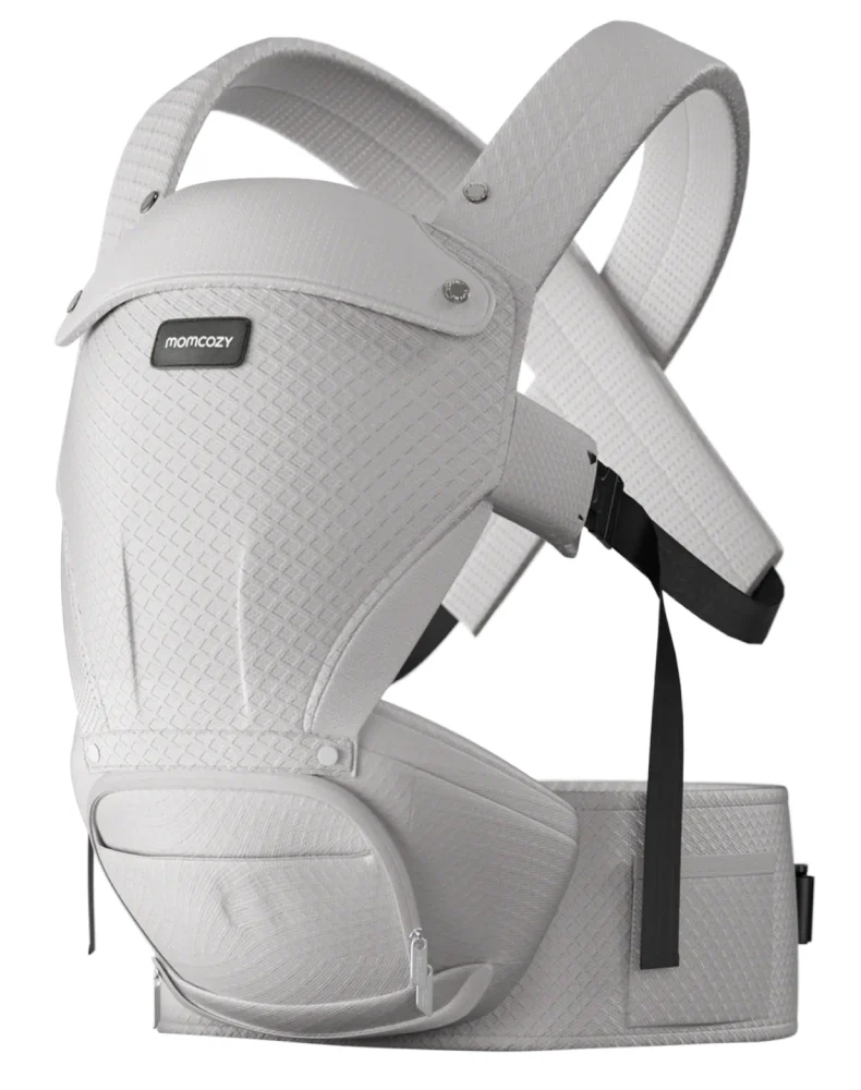 Momcozy Baby Carrier with Hip Seat Air Mesh-Grey