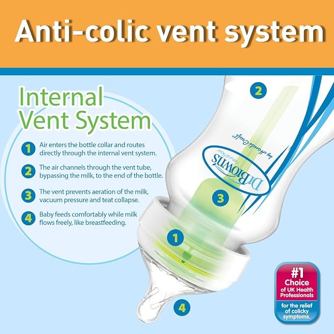 Dr. Brown's PP Wide-Neck Anti-Colic Options+ Baby Bottle, PINK Gift Set - Image 3