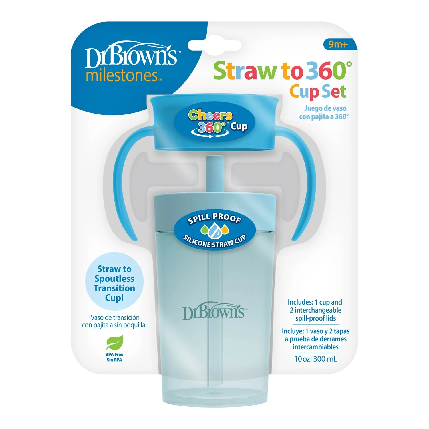 Dr. Brown's Straw to 360 Cup Set, Ocean Blue, 1-Pack