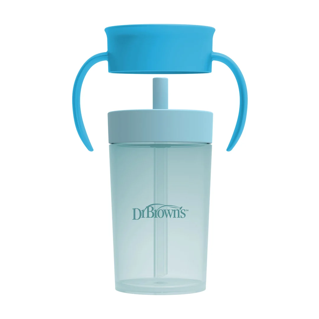 Dr. Brown's Straw to 360 Cup Set, Ocean Blue, 1-Pack - Image 2