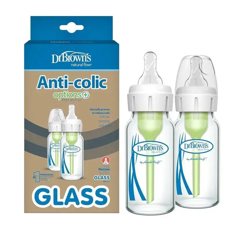 Dr. Brown's 4 oz/120 ml Narrow Glass Options+ Bottle, 2-Pack