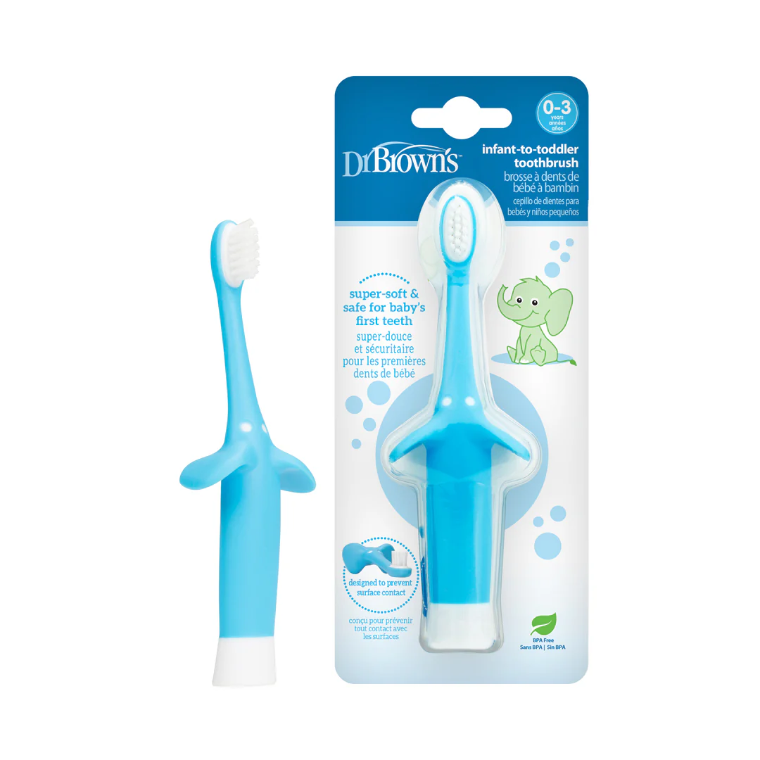 Dr. Brown's Infant-to-Toddler Toothbrush, Elephant, 1-Pack - Image 6