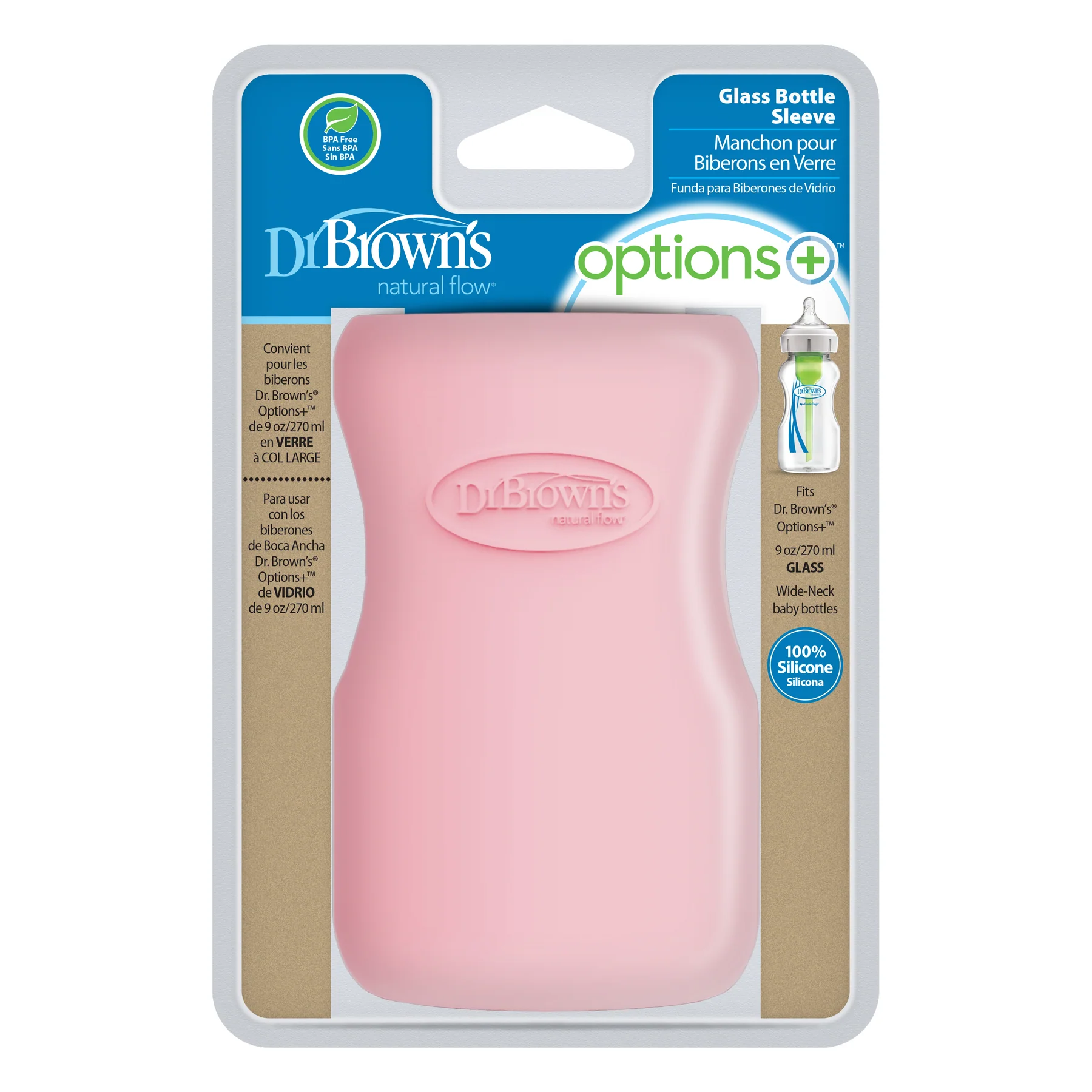 Dr. Brown's 9 oz/270 ml Wide-Neck Glass Bottle Sleeve