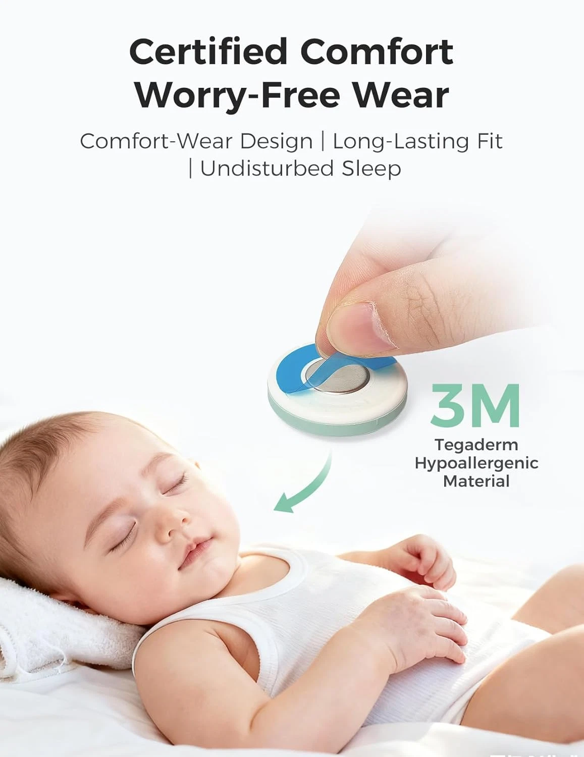 ملصقات بديلة من Momcozy لميزان الحرارة الرقمي القابل للارتداء من Momcozy، 15 قطعة، للاستخدام مرة واحدة، لطيفة على البشرة - الصورة 2