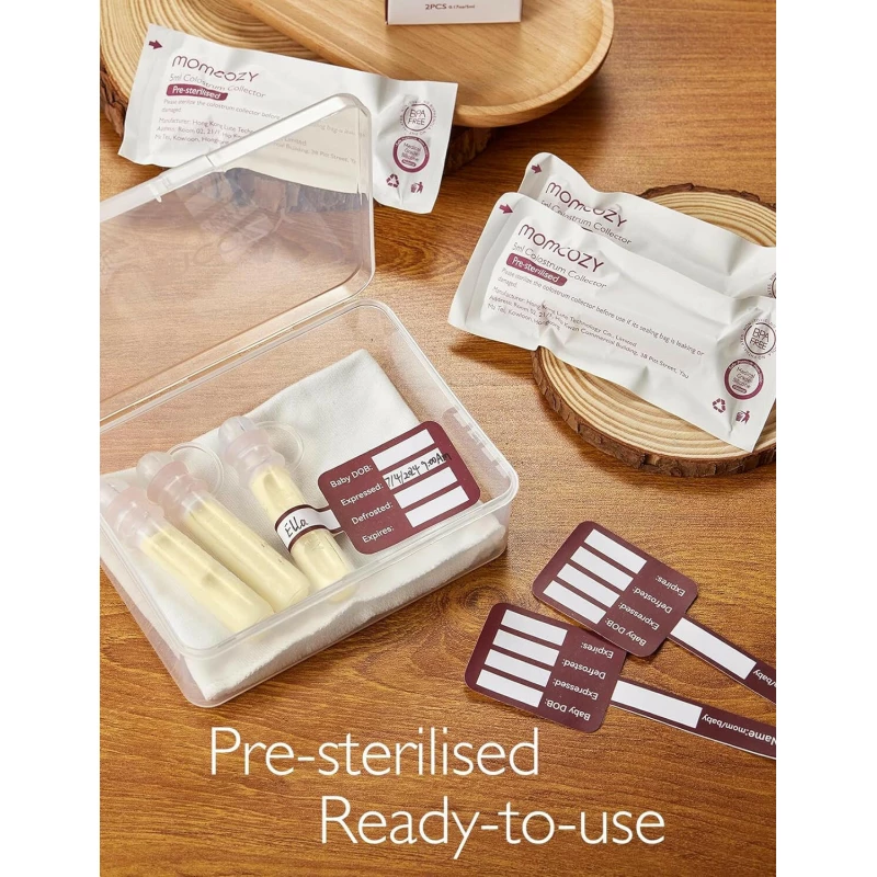 Momcozy Silicone Colostrum Collector 5ml, BPA-Free, Reusable, 2 Piece Set - Image 6