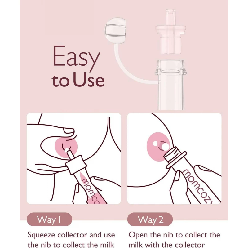 Momcozy Silicone Colostrum Collector 5ml, BPA-Free, Reusable, 2 Piece Set - Image 2