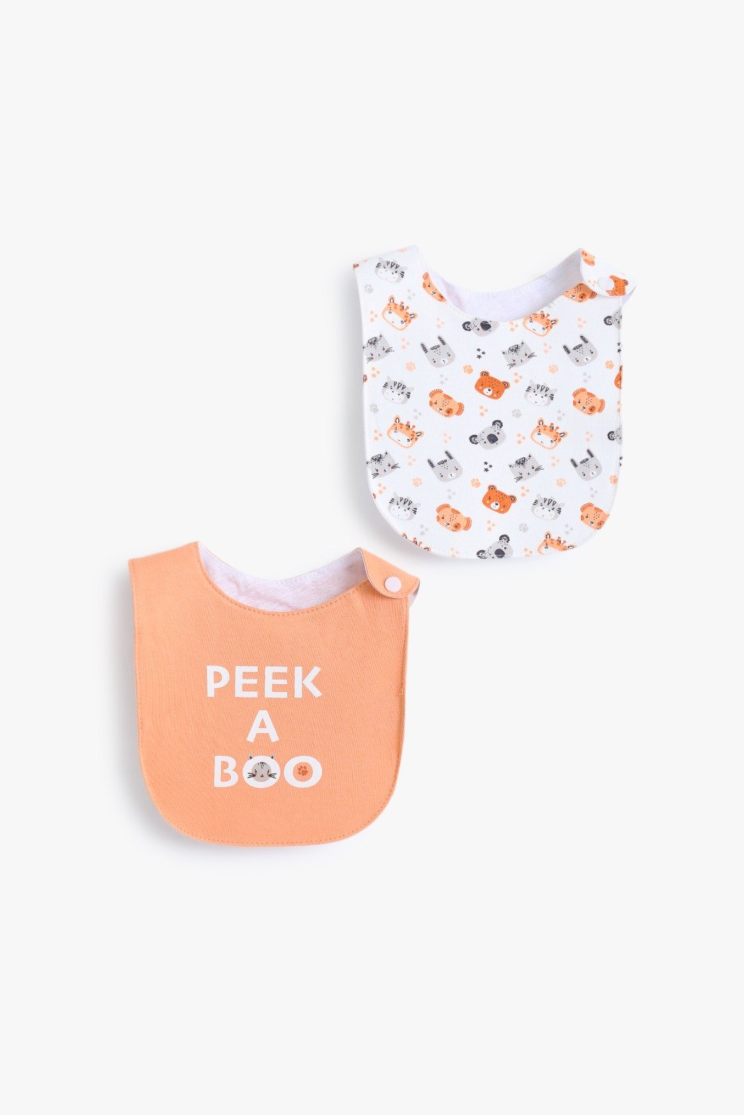 Junior Printed baby bibs (2-pack) Zoo