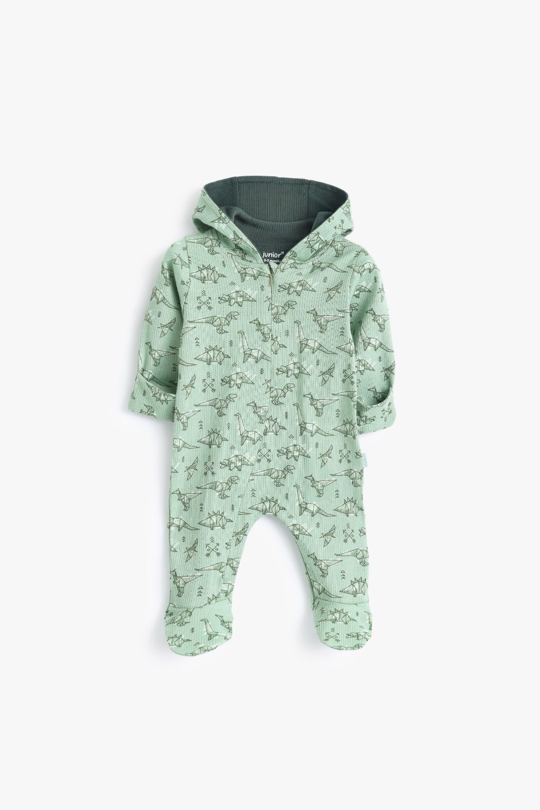 Junior Hooded print Romper Baby Dino